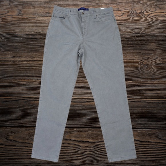 Gloria Vanderbilt Denim - Gloria Vanderbilt Amanda High Rise Tapered Jeans Light Gray Women 16 Average